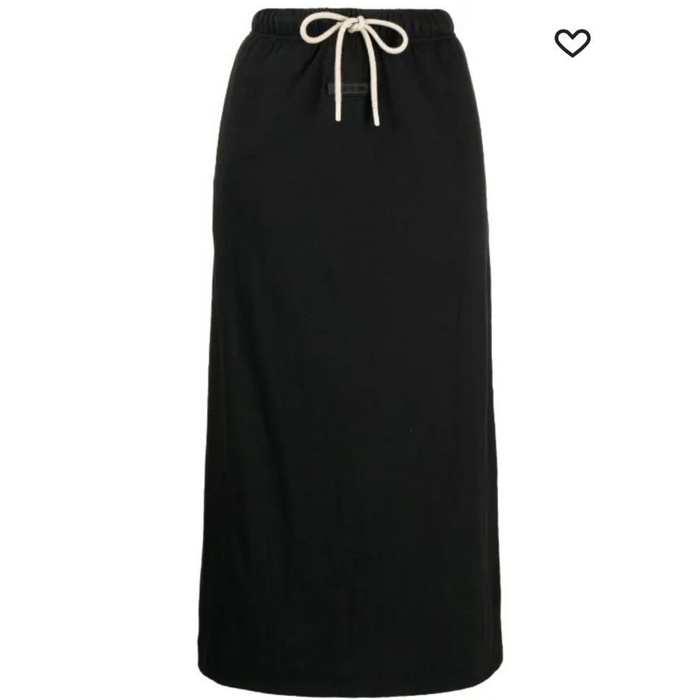 Fear of God Essentials drawerstring midi skirt black size M